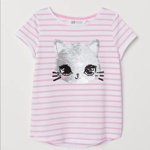 H&M Kitty Sequin Shirt